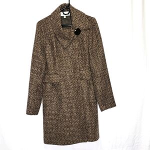 Beth Bowley Anthropologie Tweed Plaid Peacoat